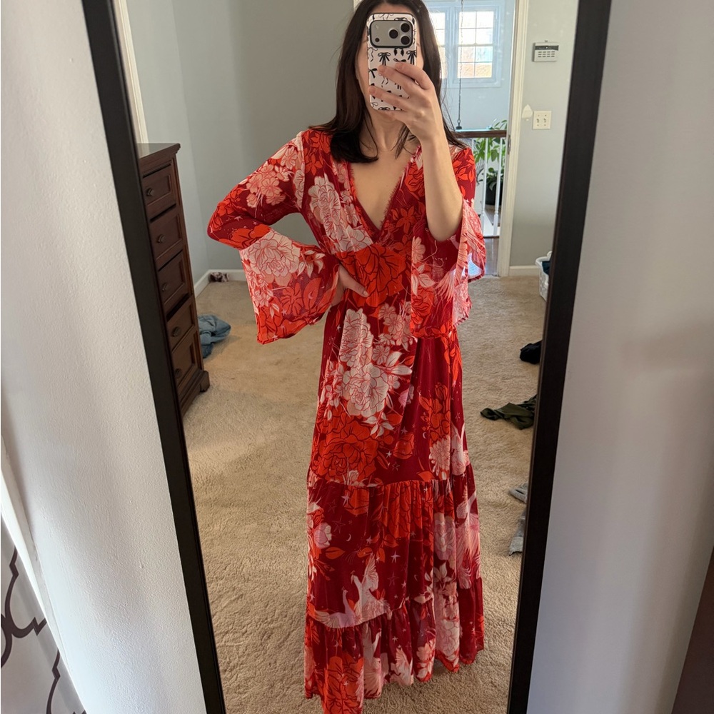 Free People Red Maxi Dress